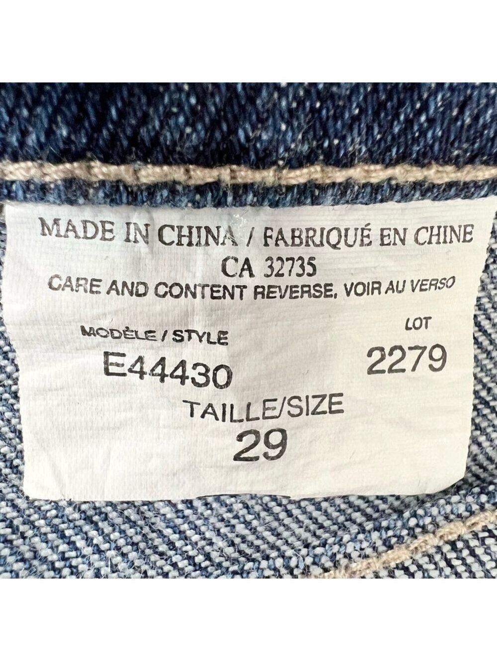 Vintage 90s Y2K minimalist high rise straight leg dark blue full length jeans 29 - Picture 13 of 14